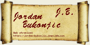 Jordan Bukonjić vizit kartica